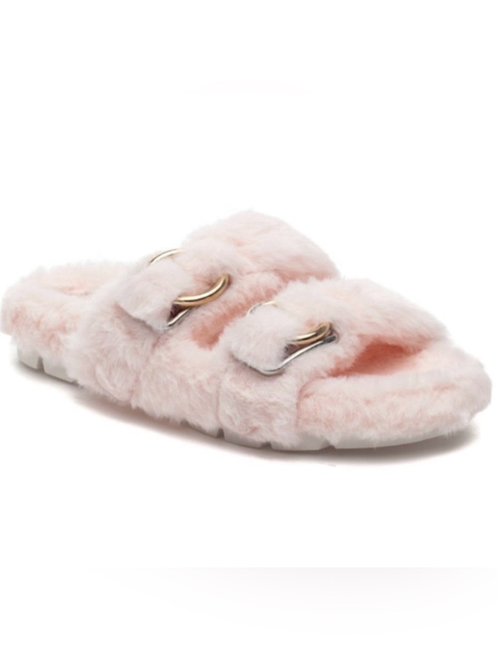 J/SLIDES Bree Faux Fur Slides Slippers Pink Women’s Size 9
